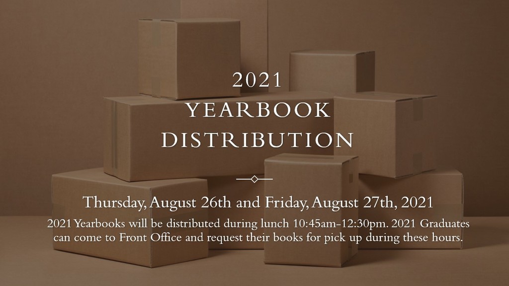 Yearbook Distribution for Current Students
