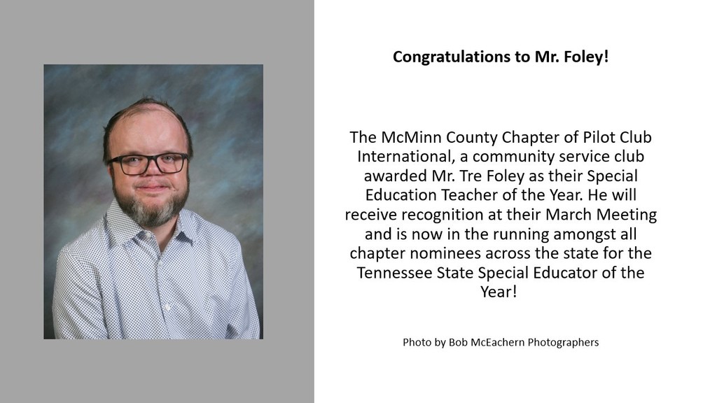 Congratulations to Mr. Foley!